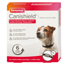 BEAPHAR CANISHIELD FLEA & TICK COLLAR (DELTAMETHRIN) - SMALL & MEDIUM DOGS