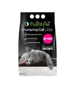 NUTRAPET CAT TURKISH BENTONITE 5KG BABY POWDER ( SCENTED+ CLUMPING)