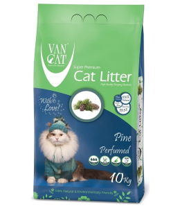 Van Cat White Bentonite Clumping Cat Litter Pine 10K Compact