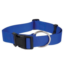 Petmate Nylon Adjustable Dog Collar 1 1/2"X20-30" Blue