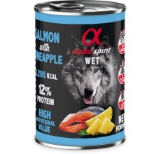 Alpha Spirit Canned Dog Food SALMON with Pineapple 400g