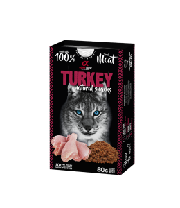 Alpha Spirit Natural Snacks for Cats - Turkey 80g