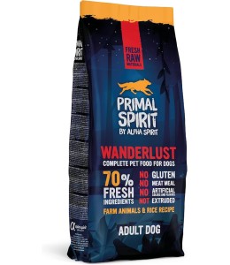 Alpha Spirit Primal 70% Wanderlust Dog Food 12 kg