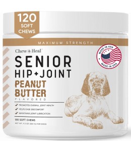 Hip & Joint Mobility Peanut Butter Flavored Soft Chew Senior Dog Supplement - 250gm