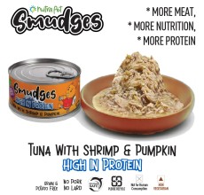 Smudges Adult Cat Tuna Flakes With Shrimp & Pumpkin in Gravy 80g