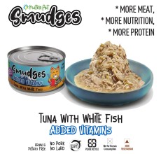 Smudges Adult Cat Tuna with White Fish in Gravy 80g