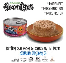 Smudges Kitten Salmon Pate Mixed with Shredded Chicken 60g