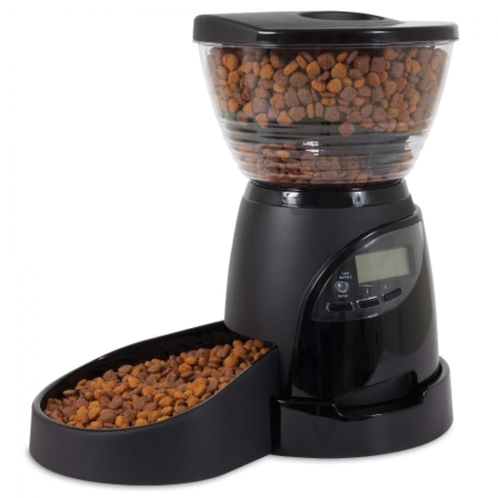 Petmate Aspen Pet Automatic Lebistro Feeder 18 Cup / 5Lb Black