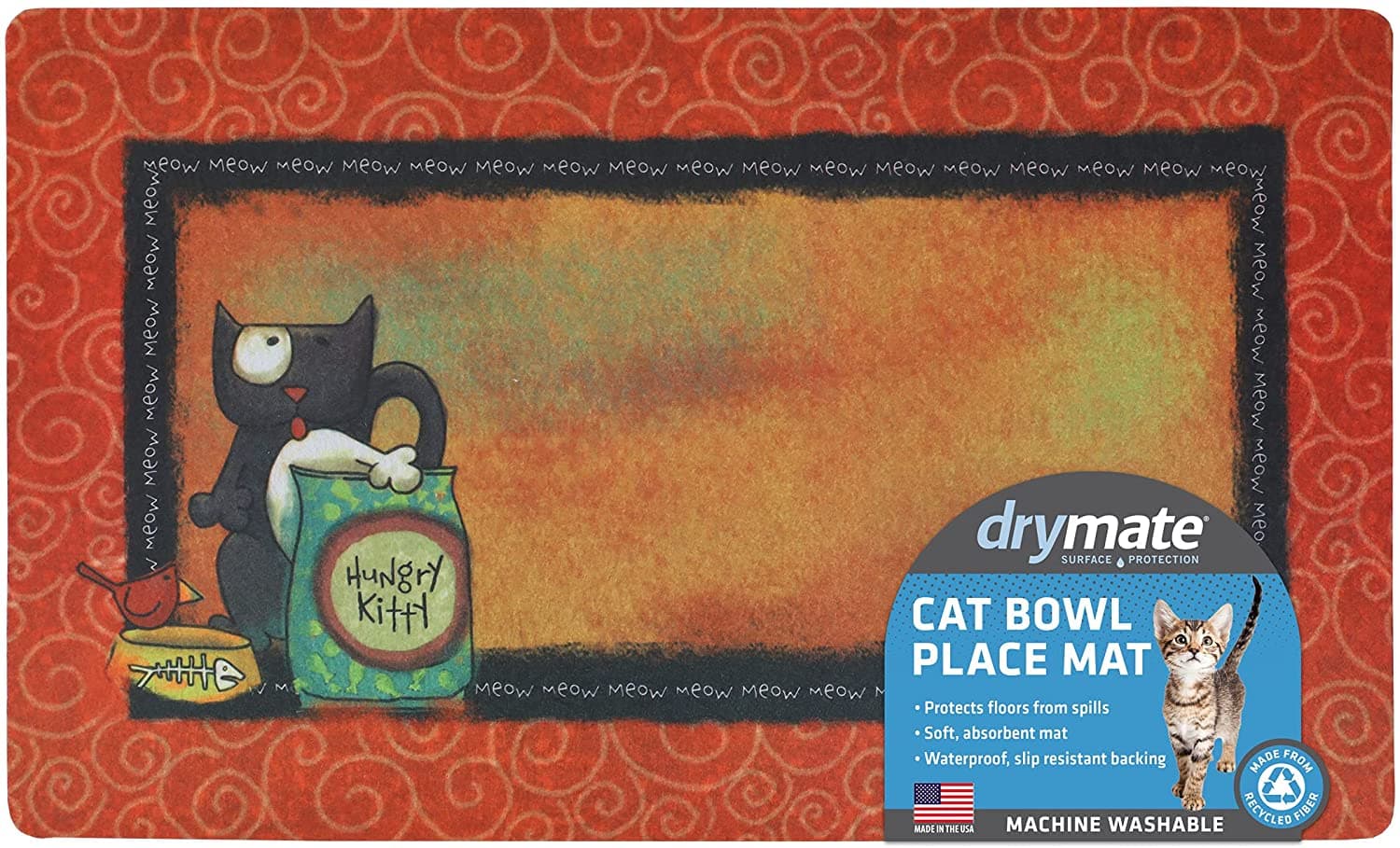 Drymate Cat Litter Mat Hungry Kitty 20x28cm