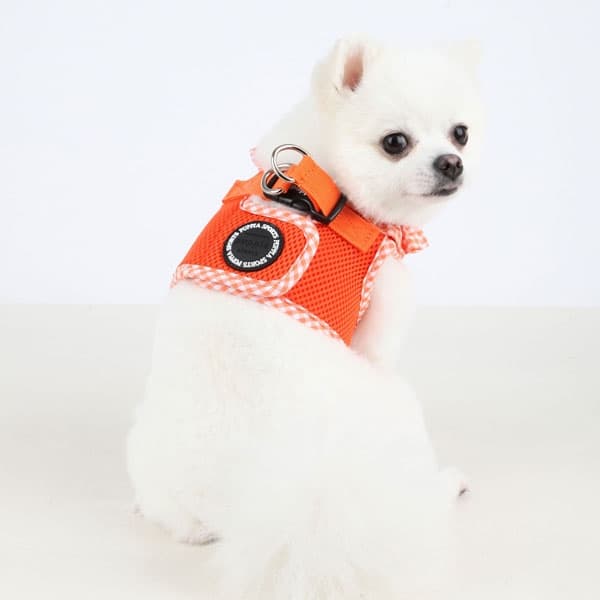 PUPPIA VIVIEN HARNESS B RED L Neck 11.41" Chest 16.92"